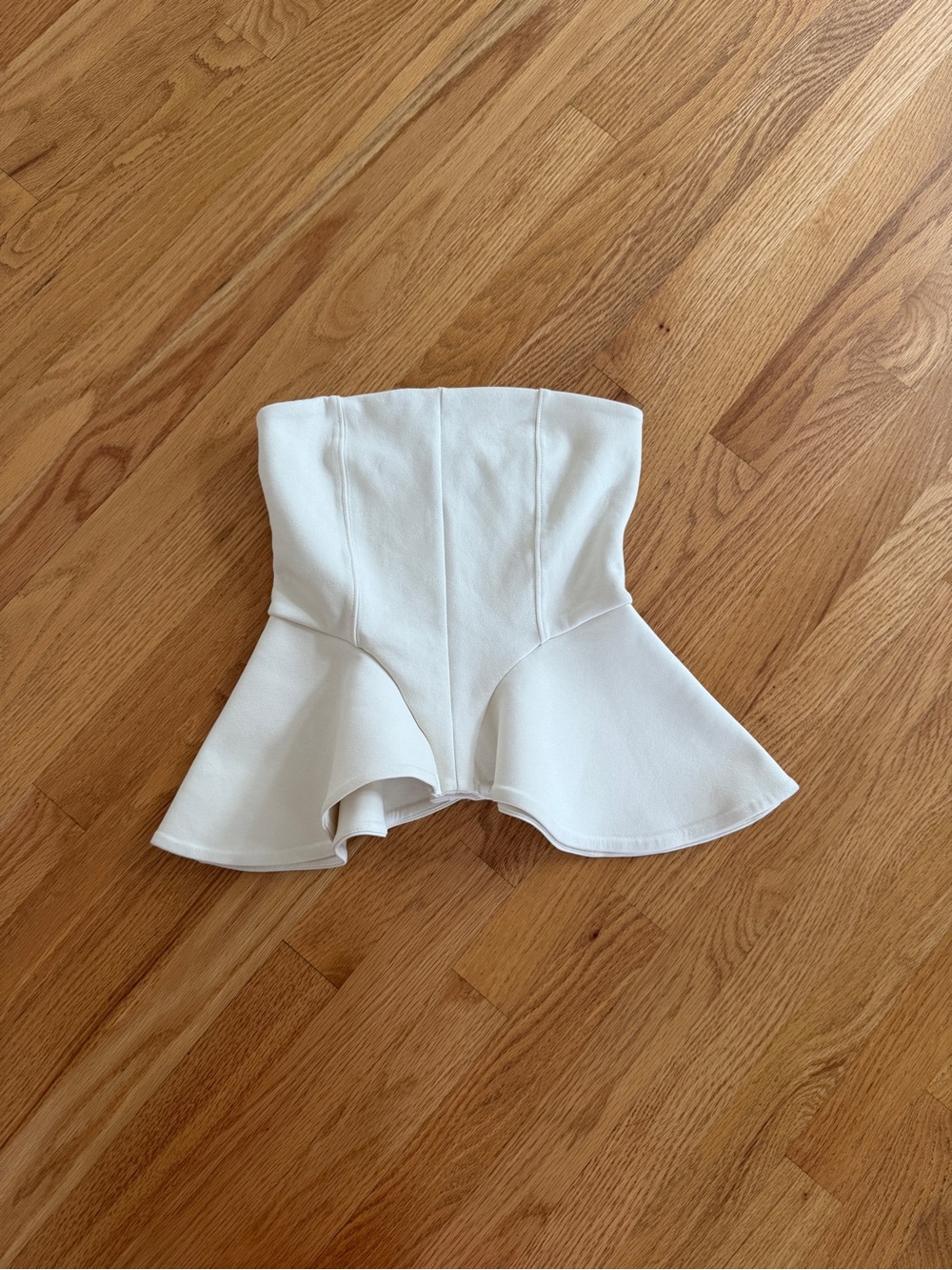 Zara off white corset top bustier top sexy flare at waist - Picture 1 of 2